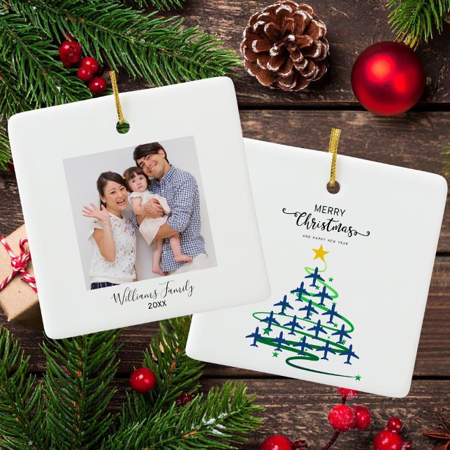 Adorno De Cerámica Aviación simple de navidades y árbol de avión (Subido por el creador)