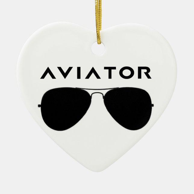 Adorno De Cerámica Aviator SUnglasses Silhouette (Frente)