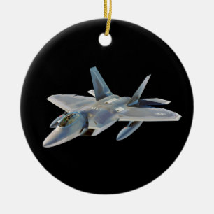 Adorno De Cerámica Avión de combate del rapaz F-22 en negro