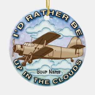 Adorno De Cerámica Avión de Nubes