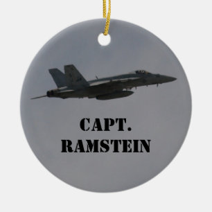 Adorno De Cerámica Avión Personalizable F18 Para Combatientes De Cuer