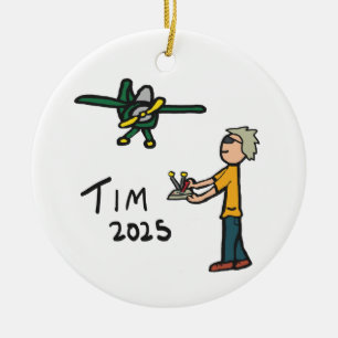 Adorno De Cerámica Avión RC - Tim