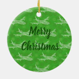 Adorno De Cerámica Avión Snowflake