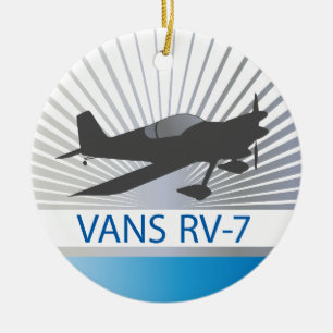 Adorno De Cerámica Avión Vans RV-7
