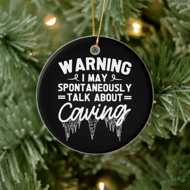 Adorno De Cerámica Aviso De Que Puedo Hablar Espontáneamente Sobre El (Árbol)