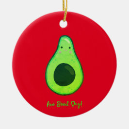 Adorno De Cerámica Avo Buen Día Aguacate Divertido 