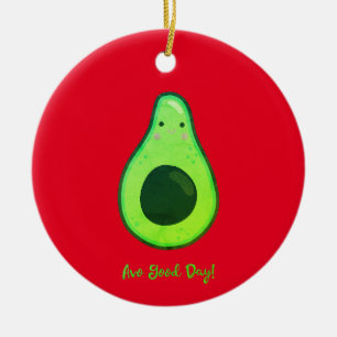 Adorno De Cerámica Avo Buen Día Aguacate Divertido 