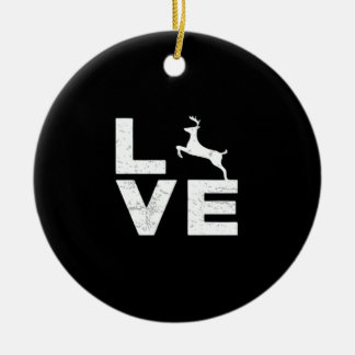 Adorno De Cerámica Awesome Deer Lover Trendy Aesthetic DesignOrnament