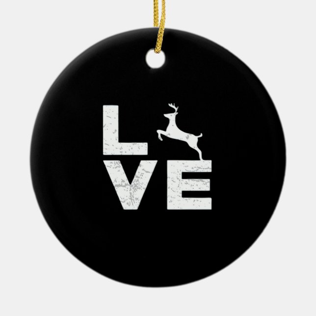 Adorno De Cerámica Awesome Deer Lover Trendy Aesthetic DesignOrnament (Frente)