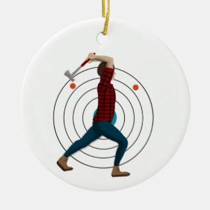 Adorno De Cerámica Ax Throwing