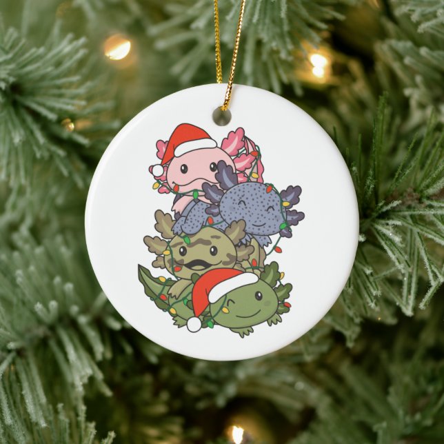 Adorno De Cerámica Axolotl Navidades de árboles de Navidad Animales A (Árbol)