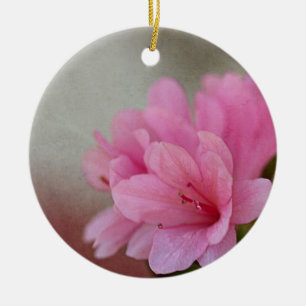 Adorno De Cerámica Azalea Rosa Texturizada Personalizada