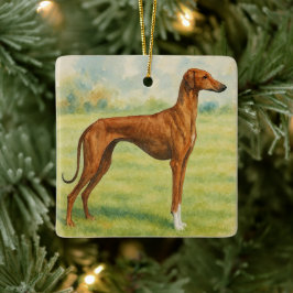 Adorno De Cerámica Azawakh