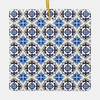 Adorno De Cerámica Azile marroquí azul
