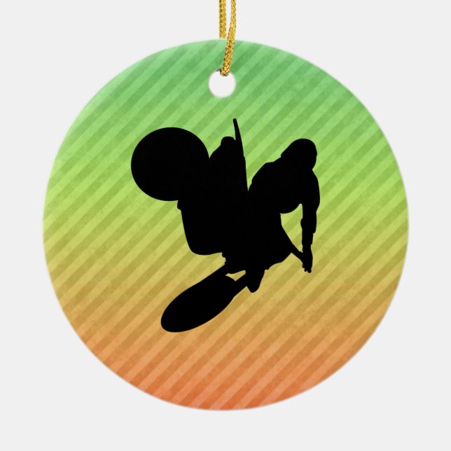 Adorno De Cerámica Azote del motocrós (Frente)