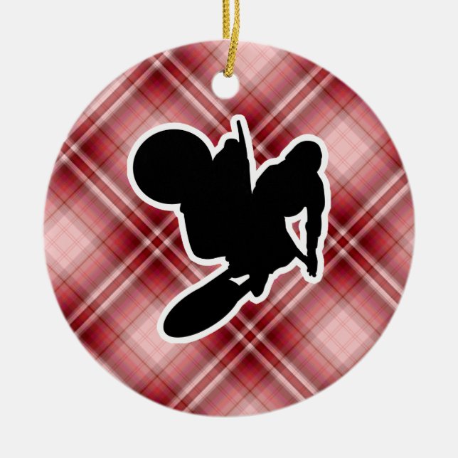 Adorno De Cerámica Azote del motocrós (Frente)