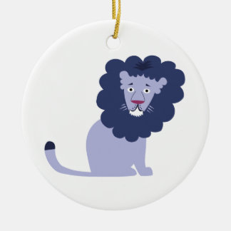 Adorno De Cerámica Azul azul del león