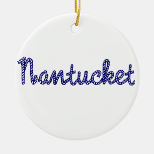 Adorno De Cerámica Azul de Nantucket