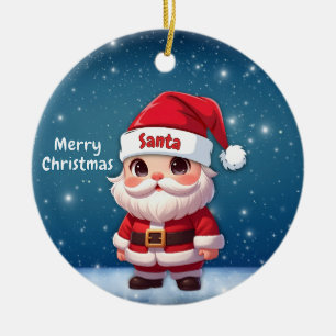 Adorno De Cerámica Azul de Santa🎅 🎄