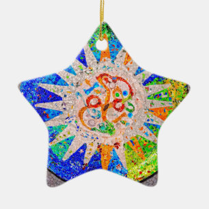 Adorno De Cerámica Azul del detalle de Gaudi