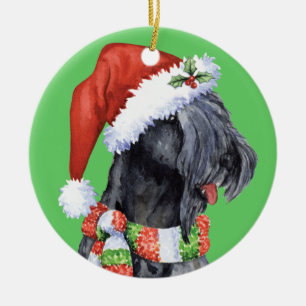 Adorno De Cerámica Azul feliz Terrier de Howliday Kerry