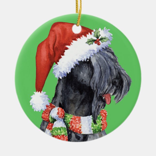Adorno De Cerámica Azul feliz Terrier de Howliday Kerry (Frente)