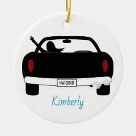 Adorno De Cerámica Azul femenino del nuevo conductor personalizado