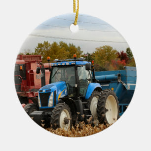 Adorno De Cerámica Azul grande