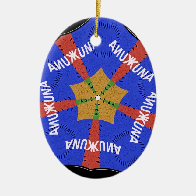 Adorno De Cerámica Azul irrisorio Hakuna Matata (Frente)