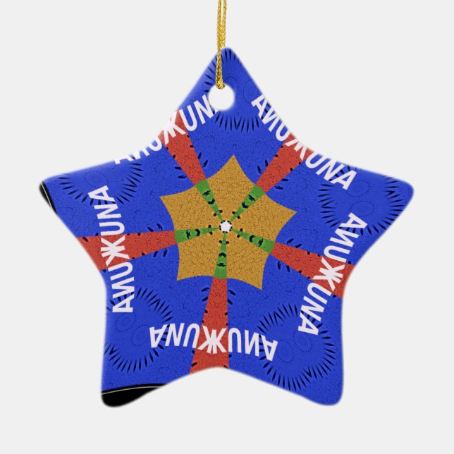 Adorno De Cerámica Azul irrisorio Hakuna Matata (Frente)