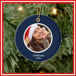 Adorno De Cerámica Azul marino y blanco | FOTO en monograma de Inicia