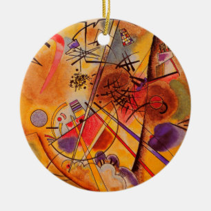 Adorno De Cerámica Azul rojo amarillo amarillo marrón de Kandinsky