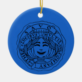 Adorno de cerámica azul Savoy