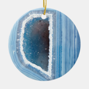 Adorno De Cerámica Azules claros Geode Druzy