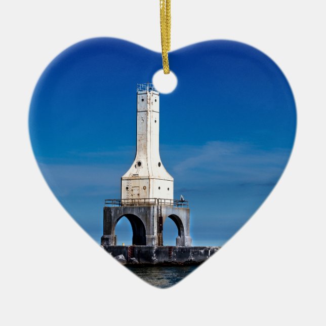 Adorno De Cerámica Azules del faro (Frente)