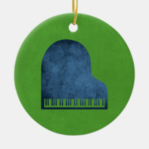 Adorno De Cerámica Azules del piano de cola