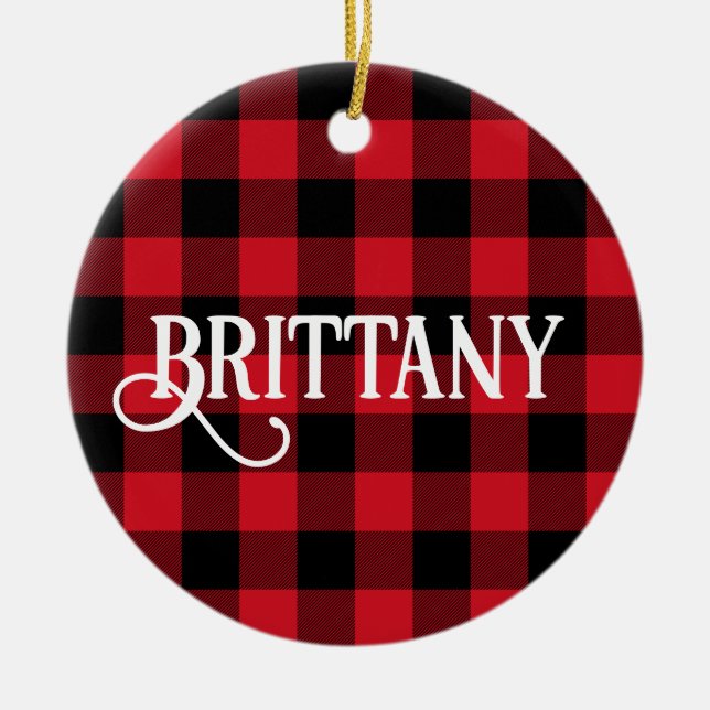 Adorno De Cerámica B Letra monograma foto comprobación de búfalo (Frente)