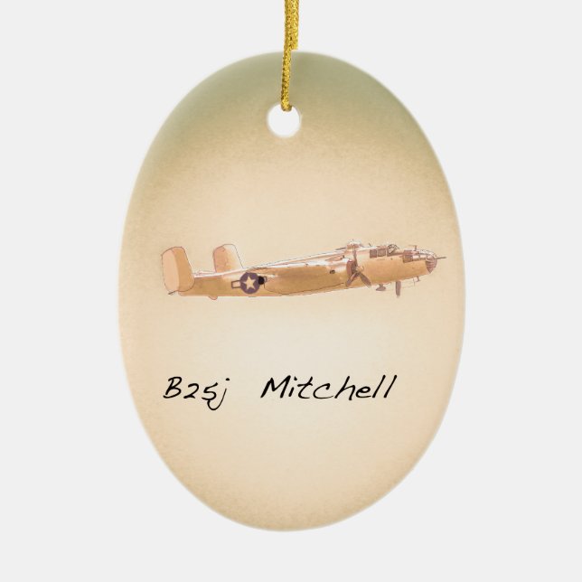 Adorno De Cerámica B norteamericano 25 Mitchell (Frente)