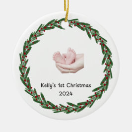 Adorno De Cerámica Babies (Kelly's) Primer Navidad Personalizado Babi