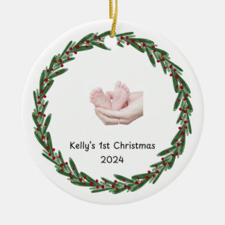Adorno De Cerámica Babies (Kelly's) Primer Navidad Personalizado Babi