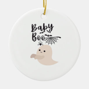 Adorno De Cerámica Baby Boo Cute Halloween Imprimir Estilo de Vintage