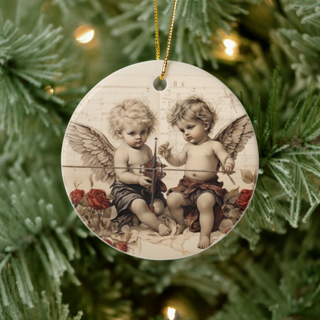 Adorno De Cerámica Baby Cherubs (Árbol)