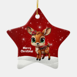 Adorno De Cerámica Baby Deer, Fawn, Doe 🦌 🎄Cute Merry Christmas