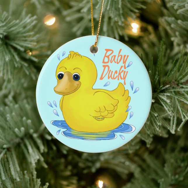 Adorno De Cerámica Baby Ducky (Árbol)