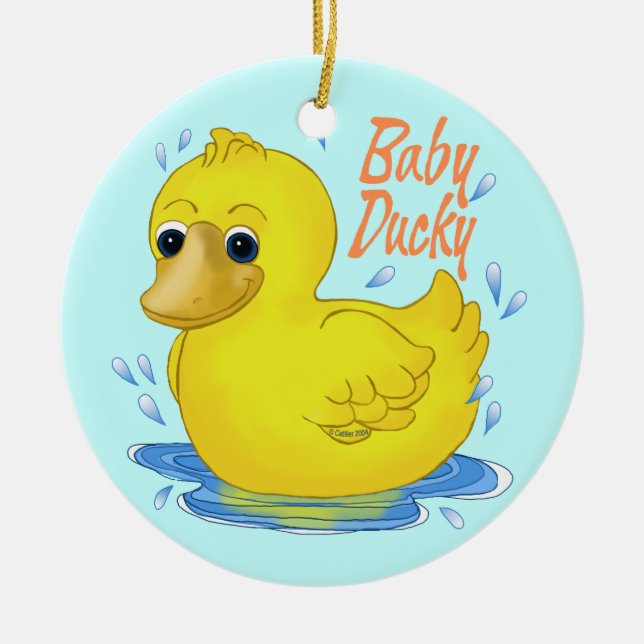 Adorno De Cerámica Baby Ducky (Frente)