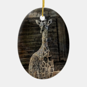 Adorno De Cerámica Baby Giraffe