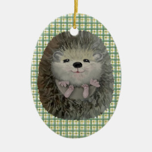 Adorno De Cerámica Baby Hedgehog Ornament