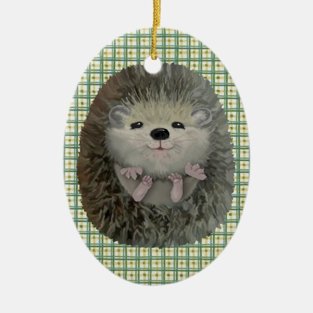 Adorno De Cerámica Baby Hedgehog Ornament (Frente)