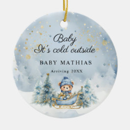 Adorno De Cerámica Baby It's Cold Outside Winter Baby Shower Gifts