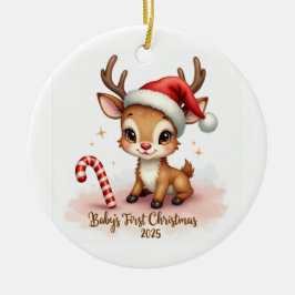 Adorno De Cerámica Baby’s First Christmas 2025 – Snowflake Ornament
